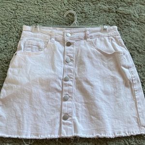 White jean skirt